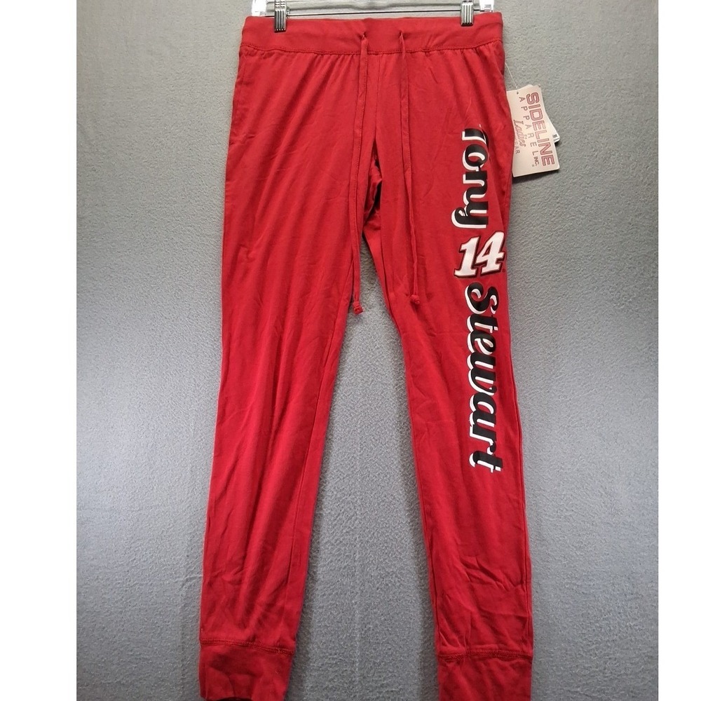 NWT Sideline Apparel Inc Nascar  Ladies Sleepwear Pants Red Size S Tony Stewart‎